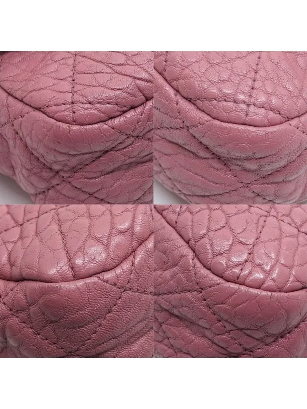 Chanel Double Chain Shoulder Bag Quilted Leather - Picture 4 of 9